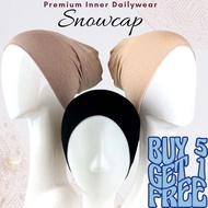 ✨Inner Snowcap (Beli 5 FREE 1 Gift🎁) Inner lubang Cotton Snowcap Berhantu DailyWear Inner Basic Snow