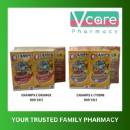 CHAMPS C LYSINE 100'SX2 / CHAMPS C ORANGE 100'SX2 [FREE KIDS T-SHIRT] VALUE PACK PROMOTION LIMITED S