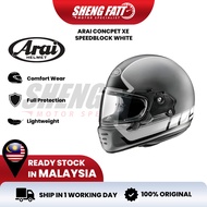 ARAI Concept-XE Speedblock White Helmet Motor Full Face Original Cafe Racer SIRIM Retro Helmet Vinta