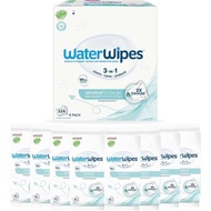 WaterWipes Sensitive+ On The Go 224 Count 8 Packs 3-In-1 Cleans Cares Protects 99.9% Water Unscented