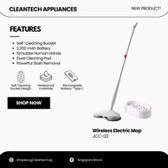 [NEW] Cleantech Wireless Electric Mop Set, Electric Cordless Mop with Self Cleaning Bucket