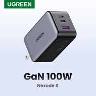 【Nexode X】UGREEN GaN 100W Fast Charger Adapter อะแดปเตอร์ for MacBook iPad iPhone 15 14 Pro Max Samsung S24 S23 Ultra Steam Deck Model: 35037