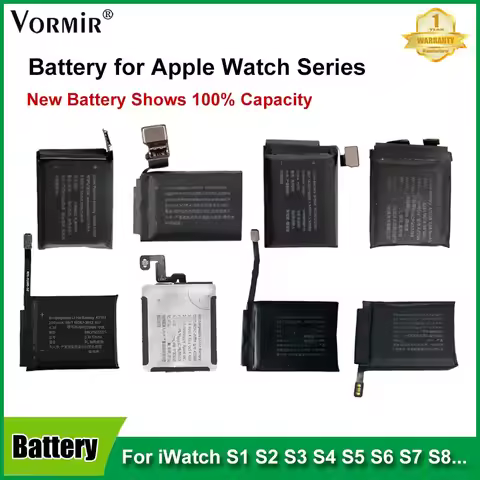 2pcs 100% New Top Quality Battery Replacement For Apple Watch Series S1 2 3 4 5 6 7 8 9 Bateria GPS/