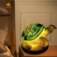 Resin Animal Table Lamp Stained Glass Bedside ColorfulLight Elephant Horse Sea Turtle Lion Dolphin Wolf Dragon Cat Home Ornament [anisunshine.sg]
