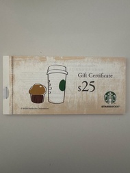 星巴克HK$25元禮券 Starbucks Gift Certificate $25