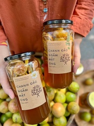 [1 lít] Mật ong ngâm chanh đào đường phèn nguyên chất 100% - Nông sản nhà làm cao cấp sạch & chất lư