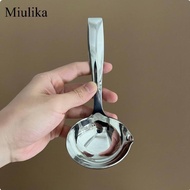 [Miulika] Stainless Steel Ladle Wide Mouth Serving Spoon Kitchen Ladle Home Utensil Soup Broth Spoon