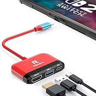 RREAKA Switch Dock for Nintendo Switch OLED, 3 in 1 TV Adapter with 4K HDMI, USB 3.0, 100W PD Chargi