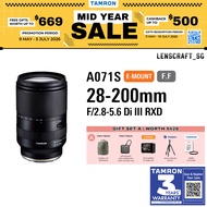 Tamron 28-200mm F2.8-5.6 Di III RXD Lens [A071S] for Sony E | Tamron Singapore Warranty
