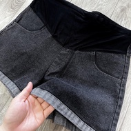 Salt and Pepper Jean Shorts for Pregnant Women 40-75kg