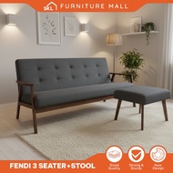 SKL Furniture 3 Seater + Stool Solid Wood Sofa 3 Seater + Stool / Sofa Murah Modern/Ikea Sofa
