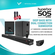 Vinnfier VF Hyperbar 505 BTRW Sound Premium Karaoke Wireless Soundbar Wireless Subwoofer 2.1 Karaoke
