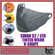 SWAN S2 / LTD SPORT HELMET VISOR TINTED / TOPI KELEDAR VISOR / V-SHAPE VISOR / VISOR TINTED SWAN / I