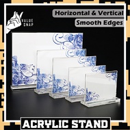 Acrylic Stand QR Code Stand Holder Display menu stand A4 A5 A6 Double Layer Acrylic Display Stand Si