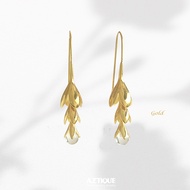 Aztique ต่างหูเงินแท้ ต่างหู หยดน้ำค้าง Morning Dew พลอยควอตซ์ใส Clear Quartz  Earrings Jewelry Gift
