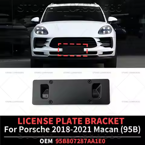 For Porsche 2018-2021 Macan Base S (95B) Bumper License Plate Mount Holder OEM 95B807287AA 95B807287