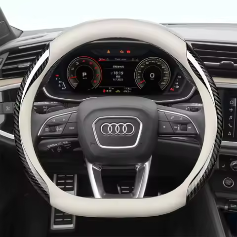 Leather Car Steering Wheel Cover for Audi A3 V8 8P 8Y A4 Bb5 B8 B9 B7 A6 C5 C7 C8 Aa7 Q7 Q5 A5 A1 Q3