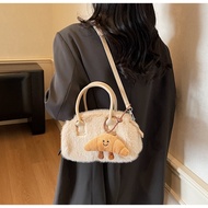 Fashion All-Match Plush Female Bag Furry Bag Furry Bag [E105] Autumn Winter Furry Bag Female 2025 Fa