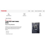 TOSHIBA 10.0KG TD-BP110GHM(MG)  Heat Pump Tumble Dryer Heat Pump Matters