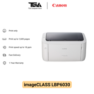 Canon imageCLASS LBP6030 Laser Printer - Monochrome Single Function Laserjet (Toner Included) 单色镭射打印