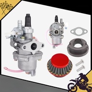 49CC 2 Stroke Carburetor With Steel Air Filter Inlet Pipe For 47cc 49cc Engine Mini Moto A