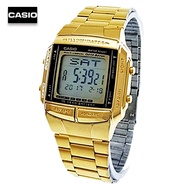 Velashop  นาฬิกาข้อมือผู้ชายคาสิโอ Casio Data Bank สายสแตนเลส- สีทอง รุ่น DB-360G-9ADF, DB-360G-9A, DB-360G, DB360G