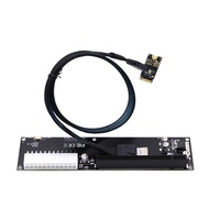 JMT PCI-E 3.0 M.2 M-key Adapter Ocu-link SFF-8612 4X to PCI-E 16X Adapter Card with 24Pin Power Cabl
