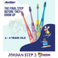Jordan Kids Step 3 (6-9 Years Old) SOFT Toothbrush Single/Twin/Travel Pouch Pack