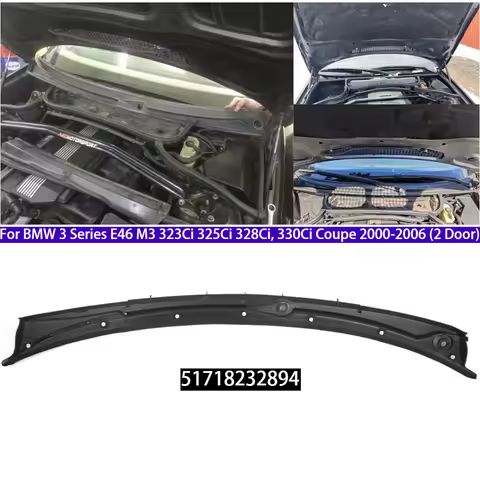 Windshield Wiper Cowl Hood Water Deflector For BMW 3 Series E46 M3 323Ci 325Ci 328Ci, 330Ci Coupe 20