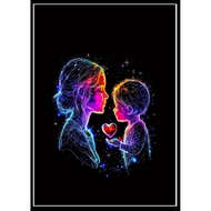 5D DIY Mother and Child Hug Diamond Painting, Brilliant Brushstrokes To Depict The Tenderness Betwee