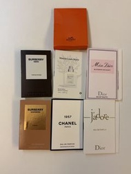 Hermes, Dior, Chanel, Burberry 香水小樣