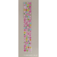 5x30cm FLOWER embossed sticker