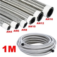 Universal AN4 AN6 AN8 AN10 AN12 AN16 AN20 Braided Oil Line Fuel Hose Oil Gasoline Brake Line Hose Ny