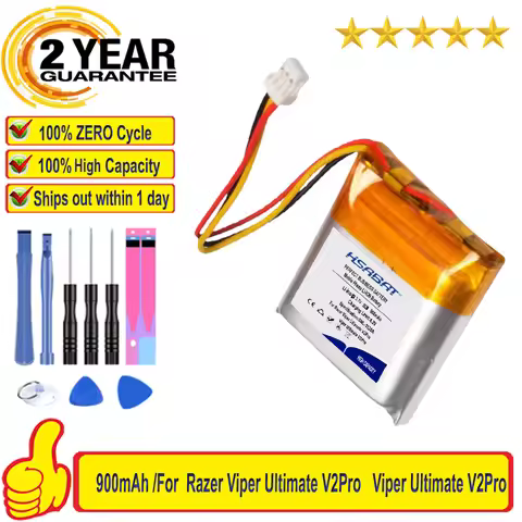 Top Brand 100% New 900mAh Battery for Razer Viper Ultimate V2Pro V3Pro Mini SE Signature Edition Wir