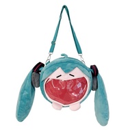 Hatsune Miku Bag Dan Daun Bawang Plush Backpack Tas Ransel Bulu Sekolah Unik Lucu
