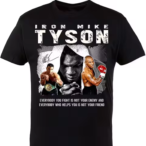 Mike Tyson. Boxing Champion. Boxeo. Iron Mike. Casual Wear Men's 100% Cotton Casual T-shirts Loose T