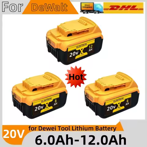 20V 12Ah MAX rechargeable lithium-ion batterycan replace Dewalt 18/20V batterysuitable for Dewalt to