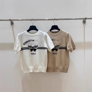 Afdi Di Jacquard Round Neck Pullover - Spring Summer Top for Women