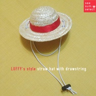 自家手作海賊王路飛草帽 貓狗寵物公仔毛孩飾物裝飾頭飾 handmade
Luffy's Style Straw Hat Adjustable with Elastic and Stopper
Size