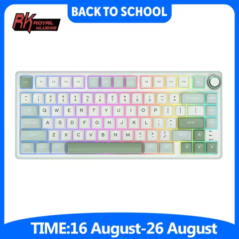RK R75 Royal Kludge Wired Mechanical Keyboard 80 Keys 80% Gasket RGB Backlit Hot-swappable Gaming Ke