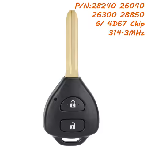 KEYECU 28240 26040 26300 28850 Remote Key Fob for Toyota Corolla Hiace RAV4 Tarago G/ 4D67 Chip 314.
