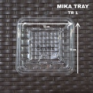 (50pcs) 12x12 cm Mica Tray Plastic Fruit and Vegetable Tray BENING