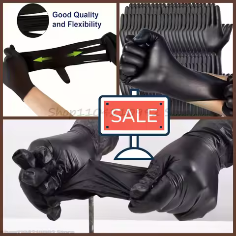 Disposable Nitrile Gloves, Durable Household Cleaning Gloves, Suitable for Kitchen Cleaning, Tattooi