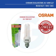 OSRAM DULUXSTAR 3U 18W E27 SCREW BULB 827 /840 / 865 [mentol lampu skru  -节能灯泡螺旋型 ]