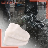 [szlztmy3] 3x Shoe Covers Silicone Waterproof Rubber Rain Shoe Covers, Reusable Galoshes Overshoes Shoe Protectors Rain Boots Cover Girls Running