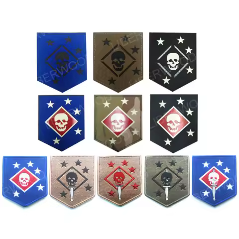 Reflective Kandahar Whacker USMC Ghost IR Patch Force Recon SSI SP OPS Special Operations Insignia S