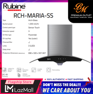 Rubine [ RCH-MARIA-SS ] 1200m3/hr Estratto Series Arch-glass Cooker Hood with Auto Cleaning