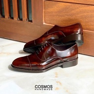 COSMOS SHOES รองเท้าหนังผูกเชือก ทรง Oxford รุ่น Balmoral Cap Toe Oxford มีเบอร์ใหญ่สุด 48