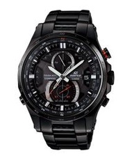 可議價【時間光廊】CASIO 卡西歐 光動能 羅盤功能 EDIFICE 全黑 賽車錶款 六局 電波錶 EQW-A1200DC-1A