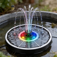 HSV Efficient Sun Powered Water Decoration With Changing Color Lights Excellent For Balcony And Yard